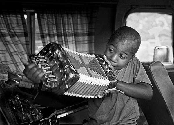 Boy Playing Accordion